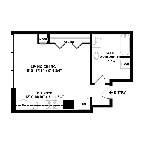 Floor plan Studio-e12.1