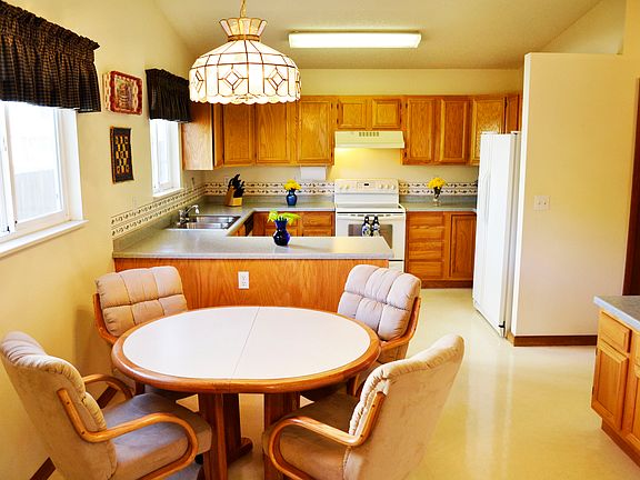 Spacious eat in kitchen.
