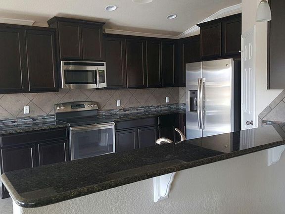 Kitchen with granite tops