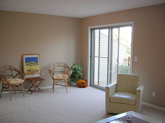 Living room with deck