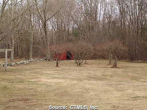 Side yard with chicken coop