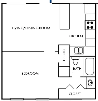 Floor plan 1 Bedroom