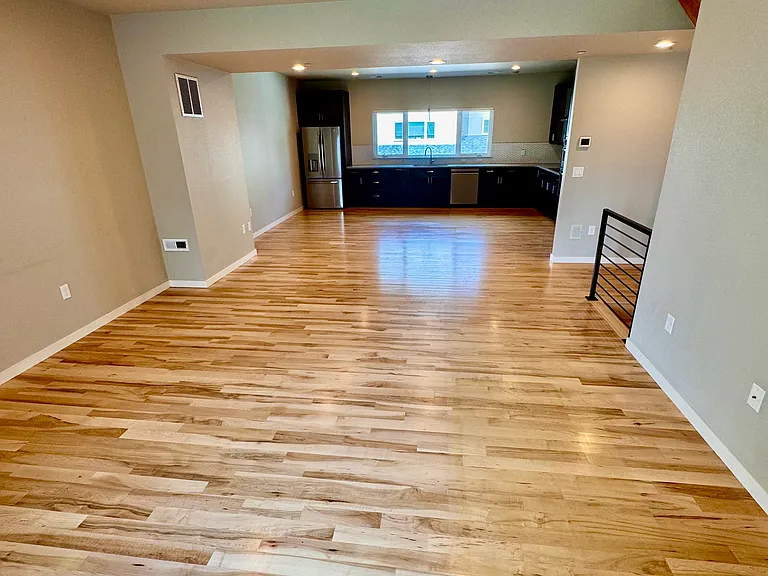 Second floor living, dinning, and kitchen