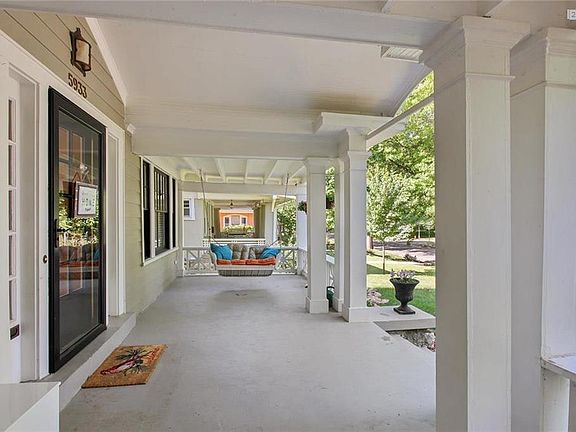 The covered front porch is the perfect place to relax!