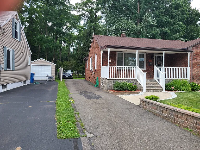 Front door entrance and driveway