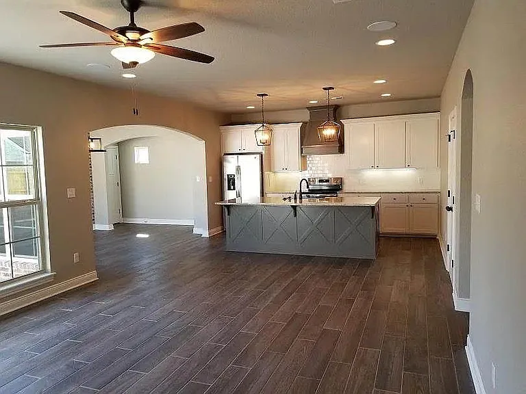 kitchen as viewed from the Great room area