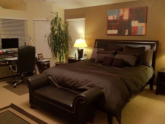 Master bedroom has room for a California King bed