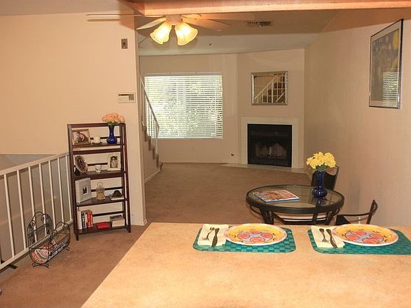 Kitchen opens onto living room