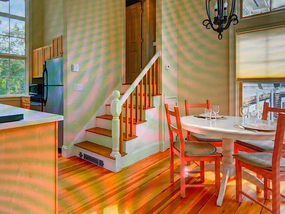 Small dining area with views