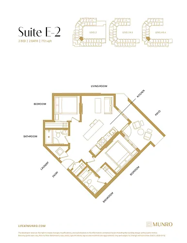Floor plan E2-1.5 Bed