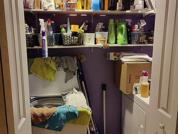 Laundry closet.