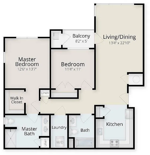 Floor plan TOP FLOOR 2BED 2BATH