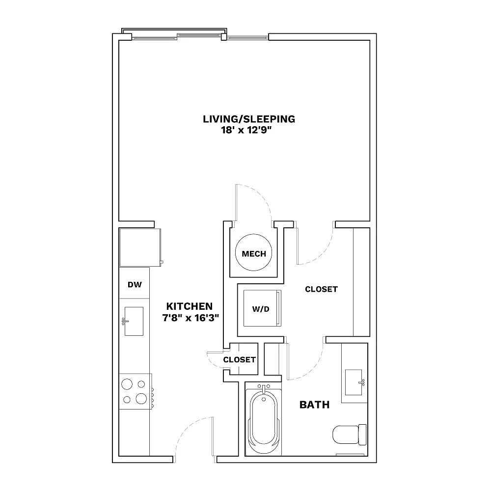 Floor plan 0x1 - 521sqft - S3 - Artist