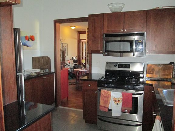 Kitchen with SS appliances