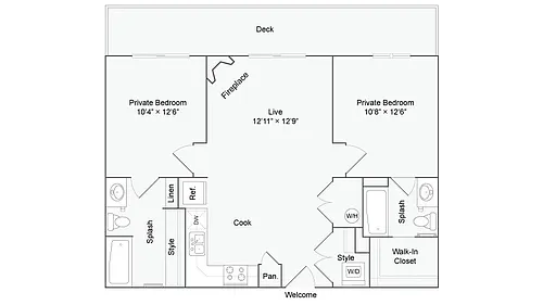 Floor plan Paxton A - Station