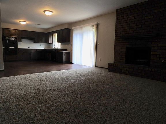 Living area with fireplace