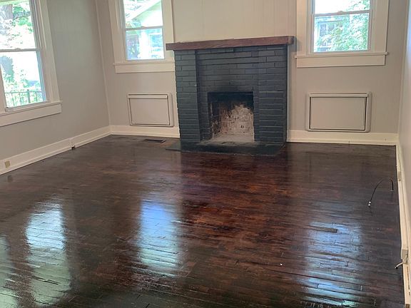 Living room with fireplace