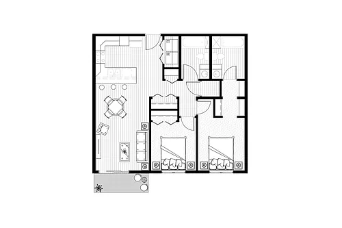 Floor plan 1 Bedroom, 1 Bath A1 1 Bed 1 Bath