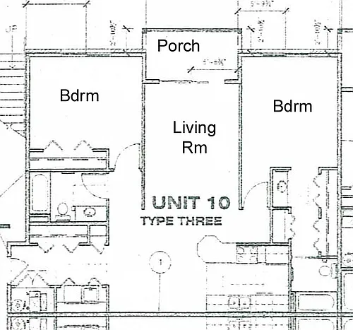 Floor plan 2 Bedroom 2 Bathroom Lower Level