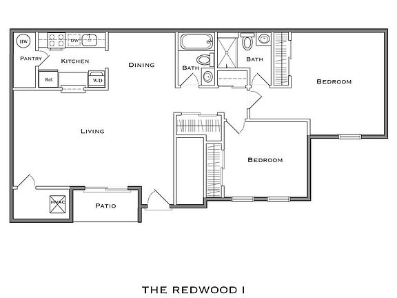 Two bedroom Floor plan
