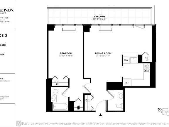 2nd image of 601 W 57th St APT 34G