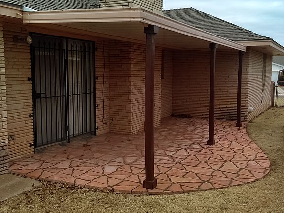 Stone porch with new cover