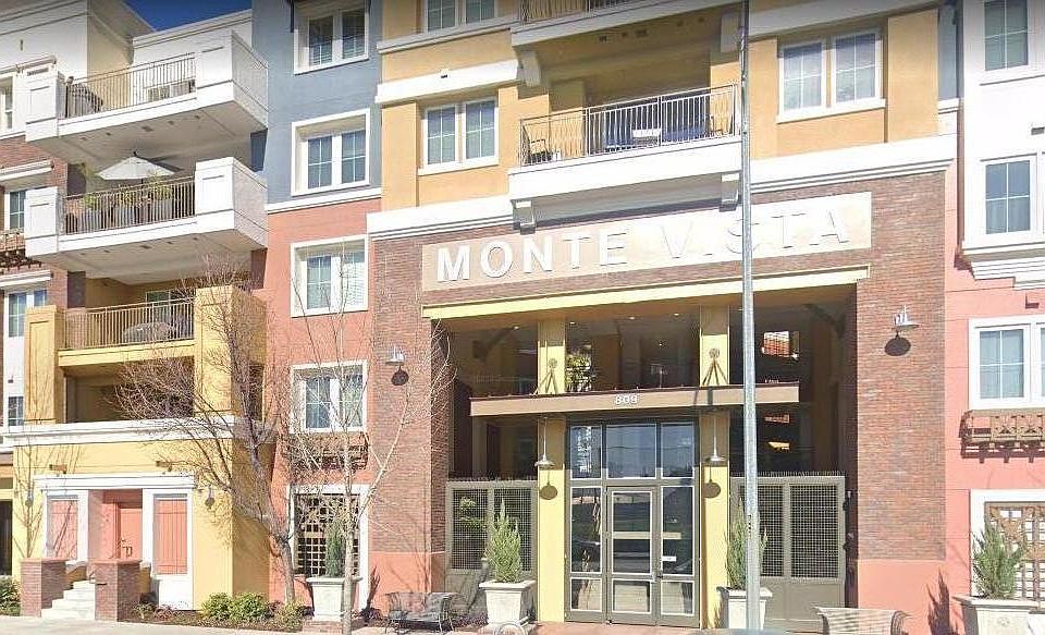 Monte Vista condos. Front of building.