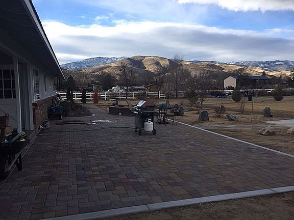 Back yard patio vew west