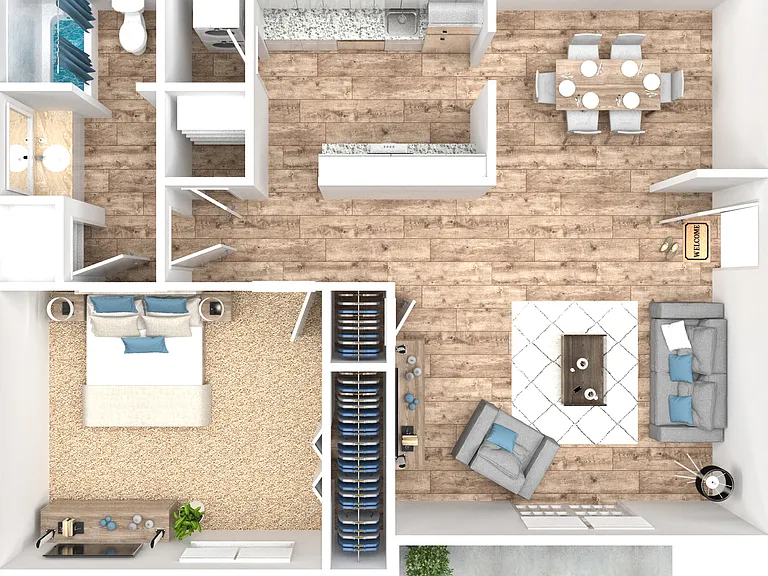 1 Bedroom 1 Bath 1 Bedroom 1 Bath