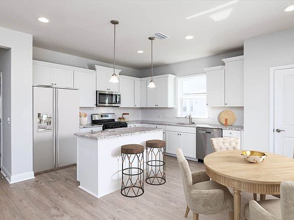 Kitchen and Cafe. Model Home Representation.