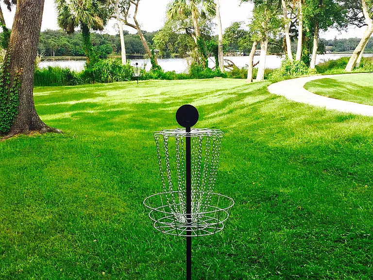 Enjoy a spirited round of disc golf, an invigorating recreational escape within The Preserve's scenic landscape.