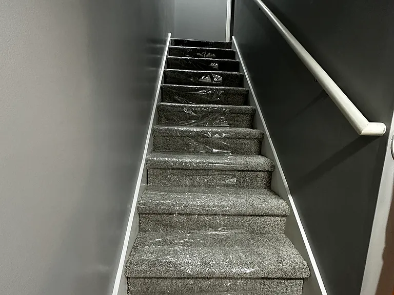Re-carpeted stairs