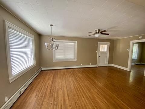 Living room and dining area
