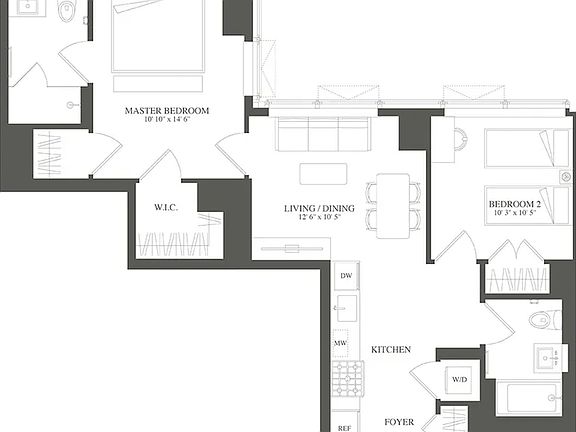 2nd image of 3 Court Sq #1205