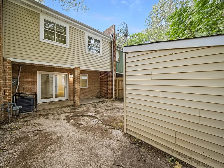 Backyard view (facing rear sliding glass door)