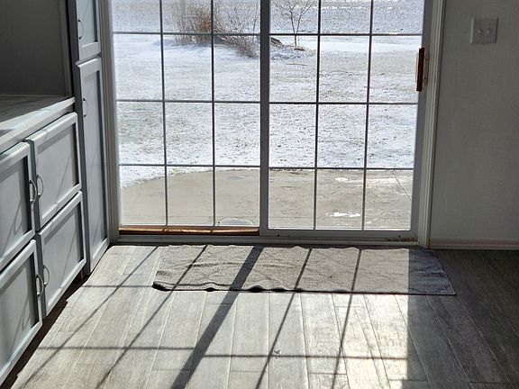 view across kitchen to patio lookout