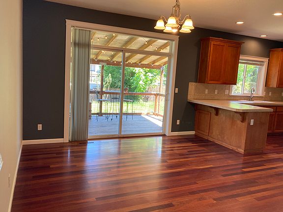 Dining room view from the living room fireplace.