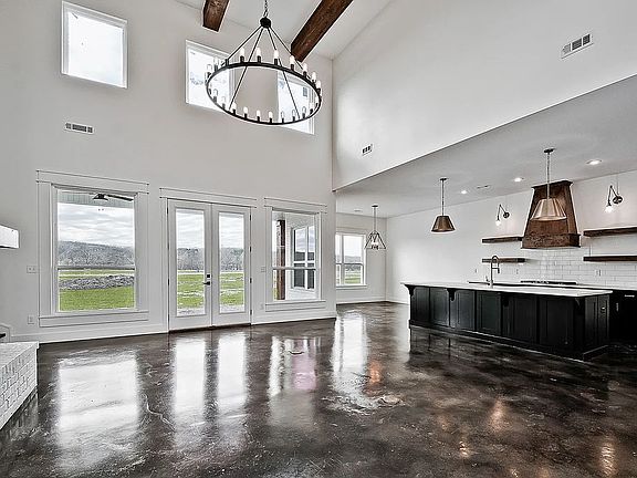 living room - concrete floor