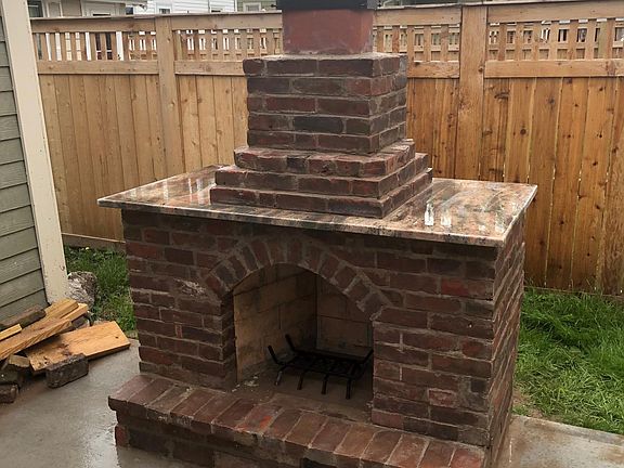 outdoor fireplace