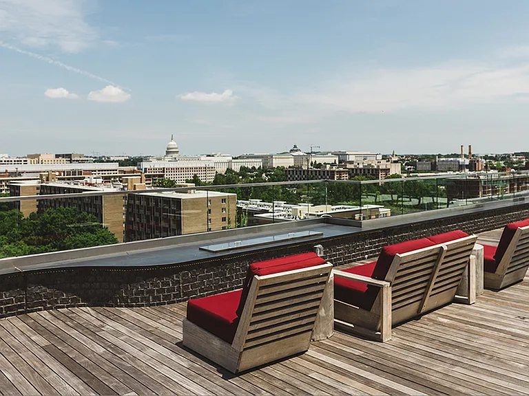 Escape to the roof top for a quick meditation or meaningful conversation