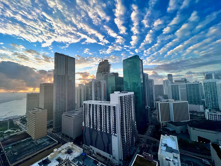 View from balcony - sunrise over South Beach
