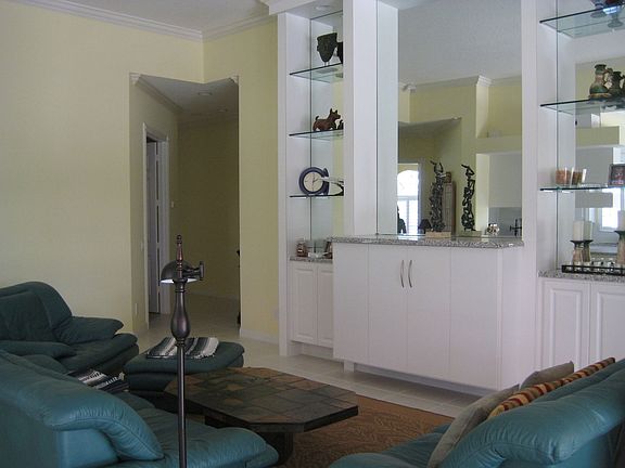 Great Room w/Custom Wall Unit w/Granite Top for Large Screen TV