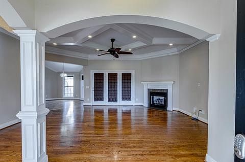 View of living room from entry/front door