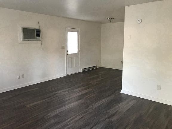 Living room view into kitchen