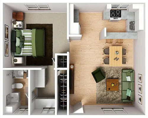 Floor plan One Bedroom