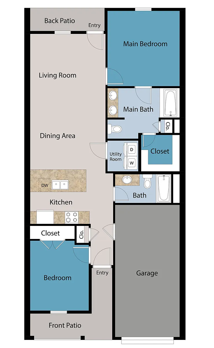 Floor plan 2 Bedroom