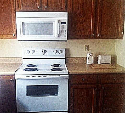 stove and microwave