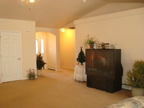 Living Room with vaulted ceilings