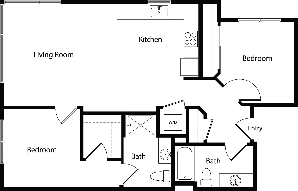 Floor plan Two Bedroom C
