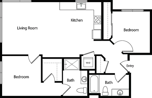 Floor plan Two Bedroom C